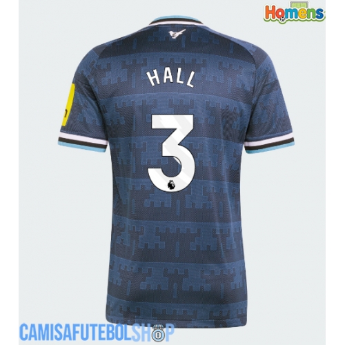 Camisa de time de futebol Newcastle United Lewis Hall #3 Replicas 2º Equipamento 2026-27 Manga Curta